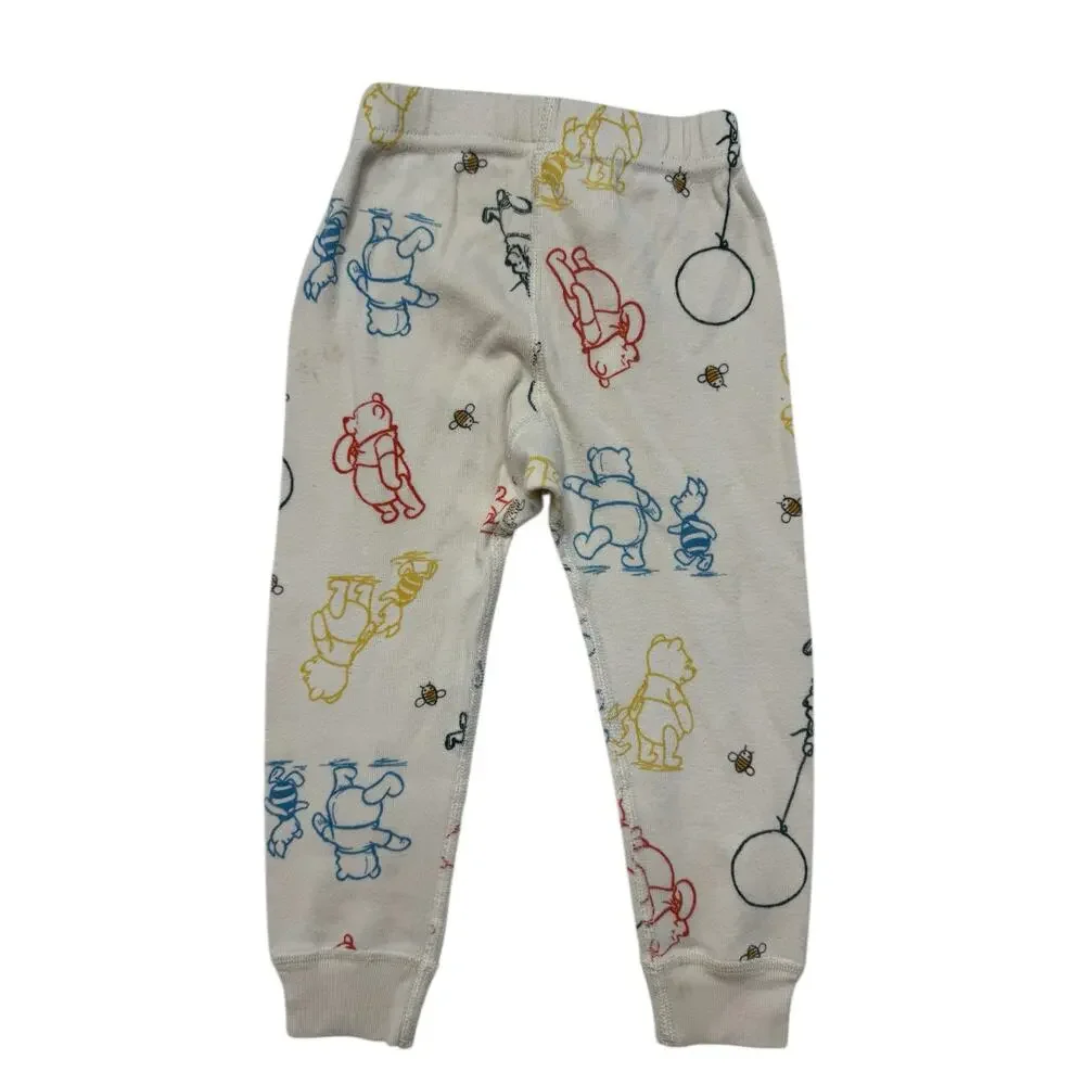 HANNA ANDERSSON Disney Winnie the Pooh Ivory Outline Pajama Pants Size 2 80/85